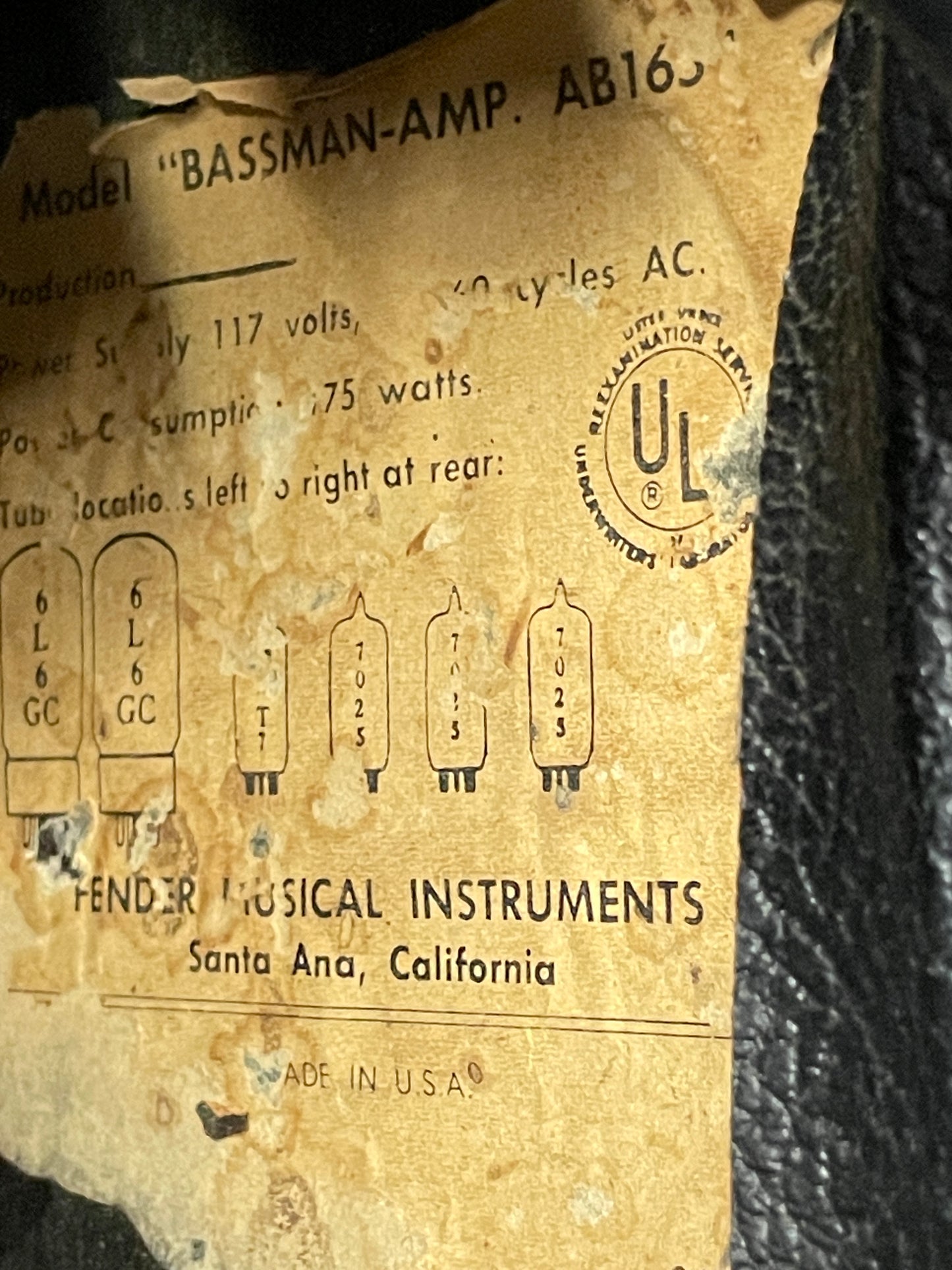 Fender Drip Edge Bassman Head (1968)