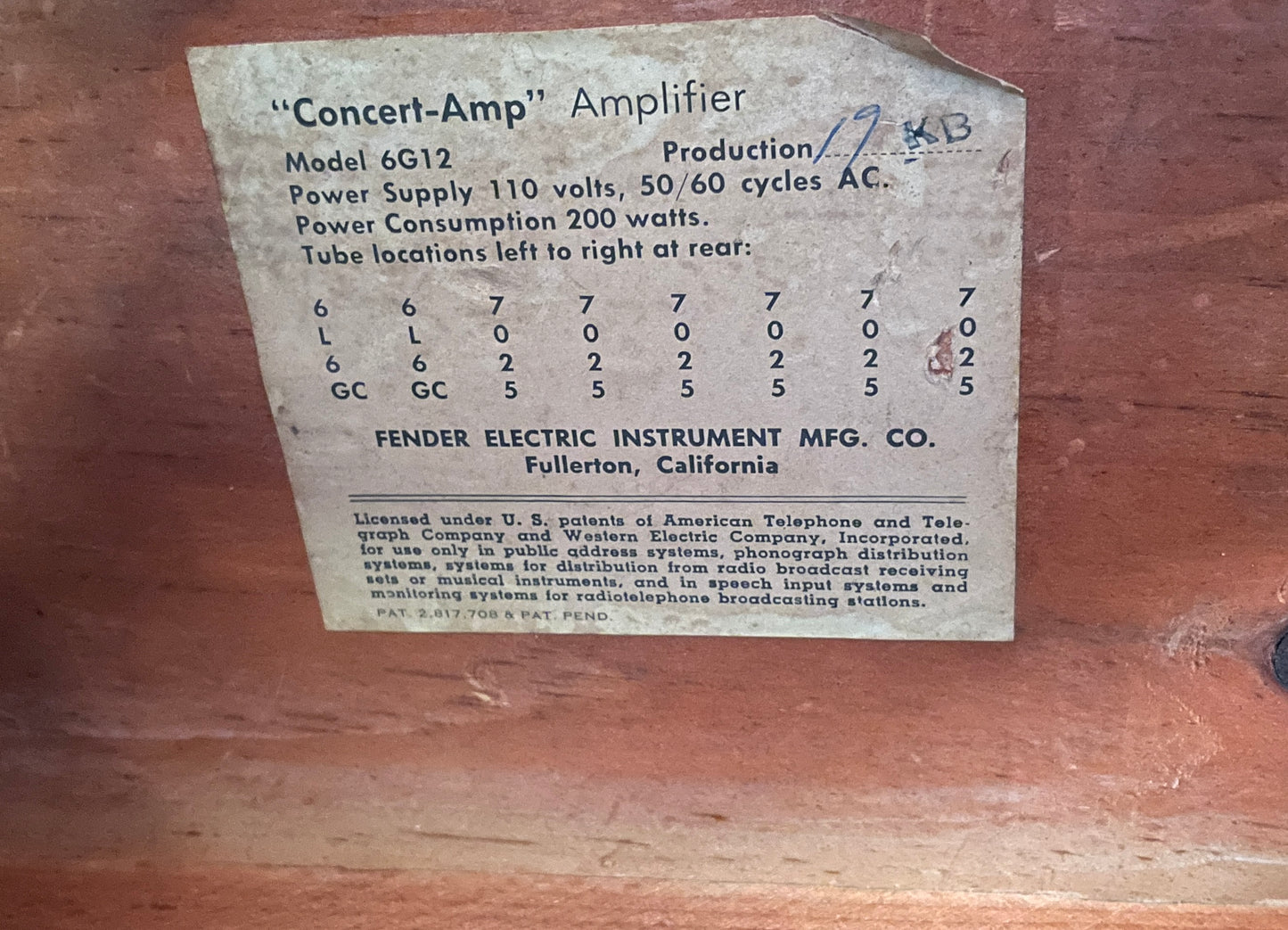 Fender Brownface Concert (1960)