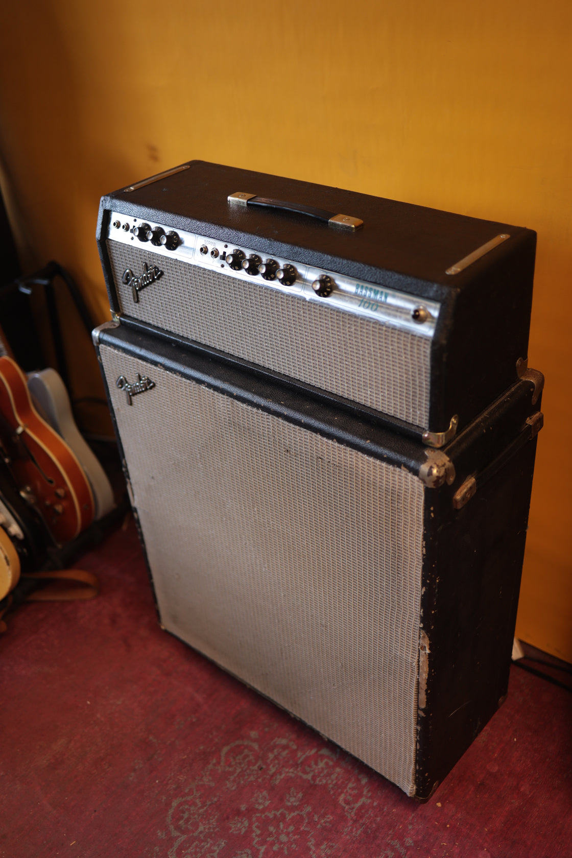 Fender Silverface 2 x 15 Bassman 100 Piggyback (1977)