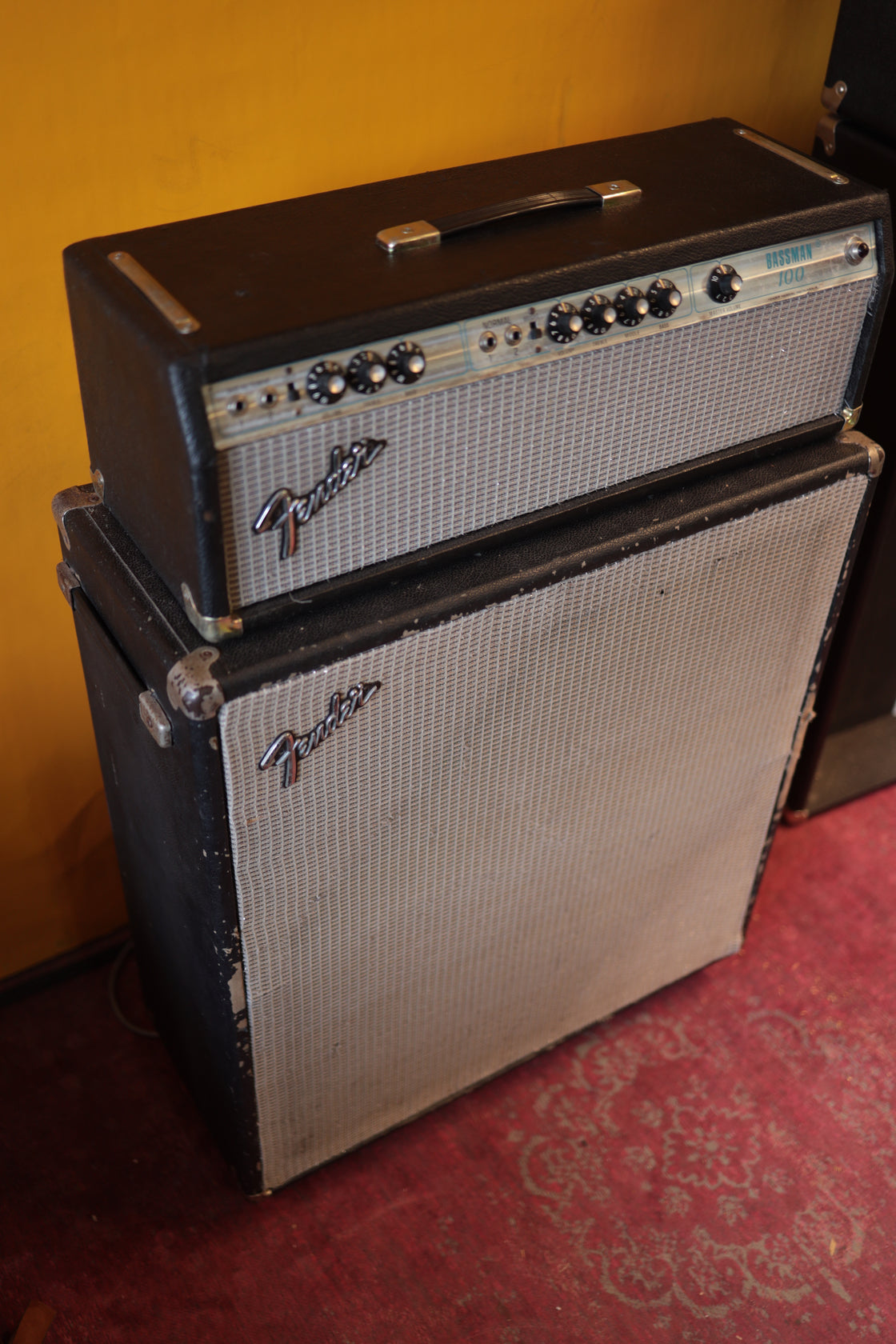 Fender Silverface 2 x 15 Bassman 100 Piggyback (1977)