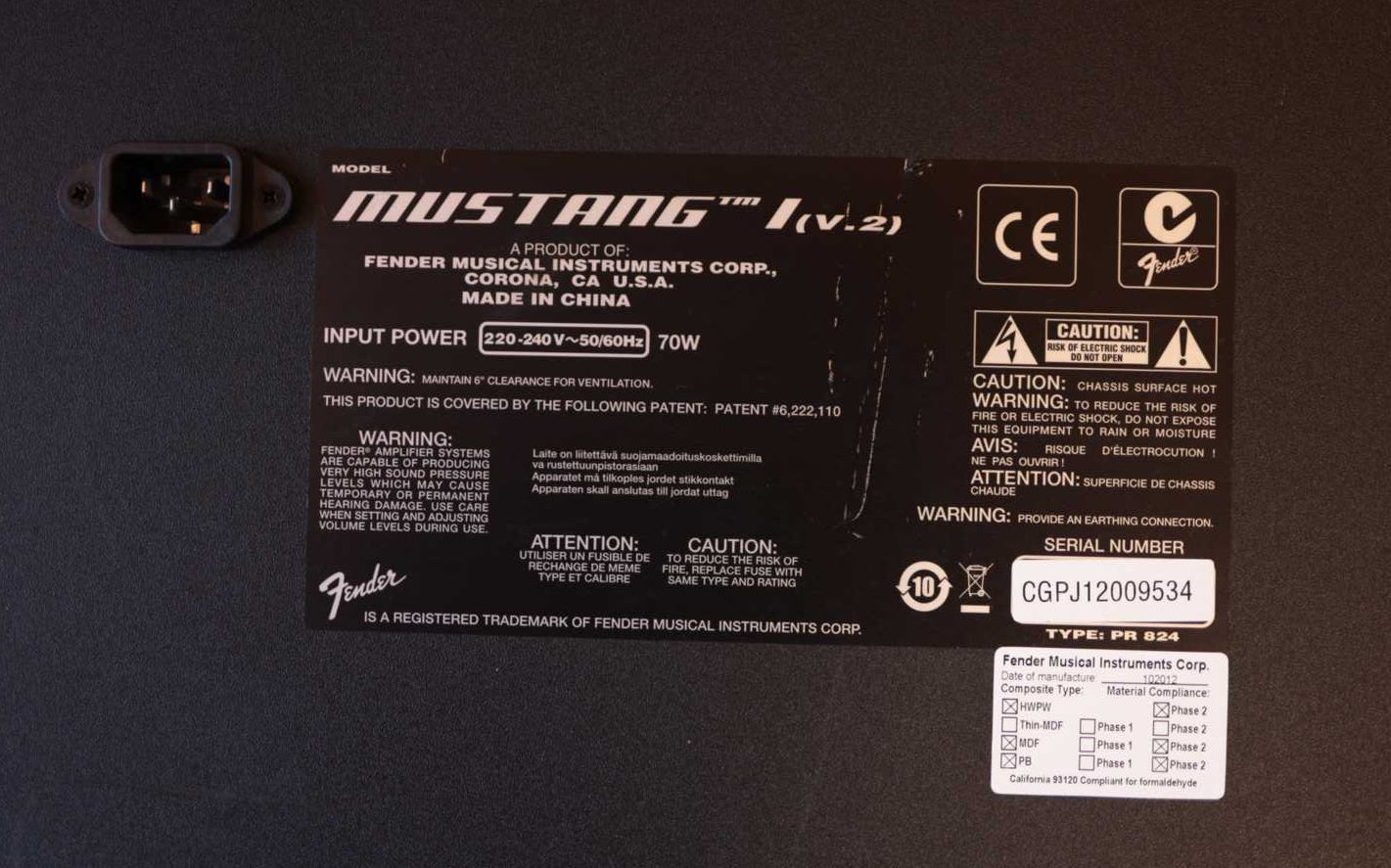 Fender Mustang I V2 (2015)