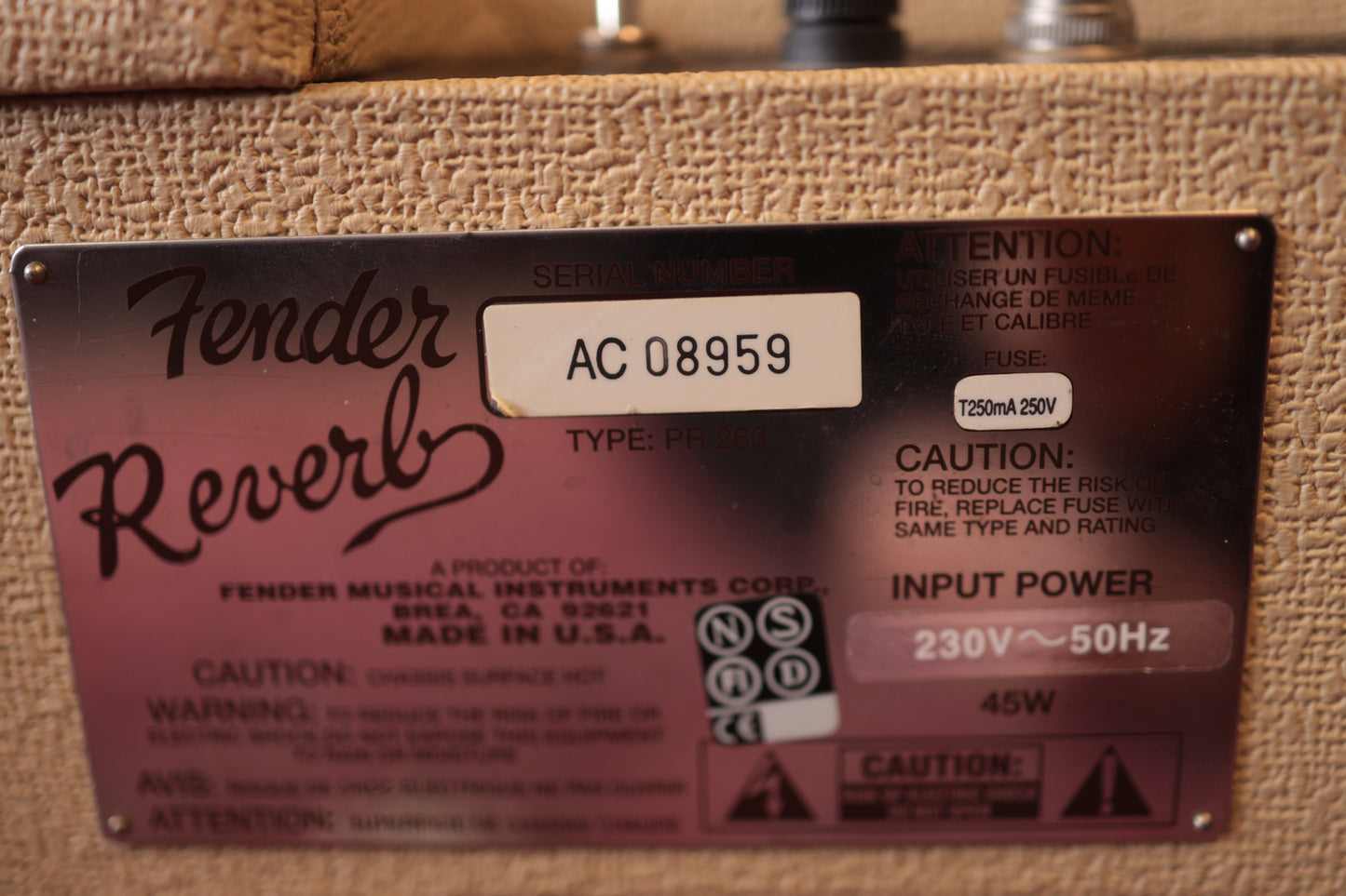 Fender 63 Reverb Unit Handwired Reissue (1994)