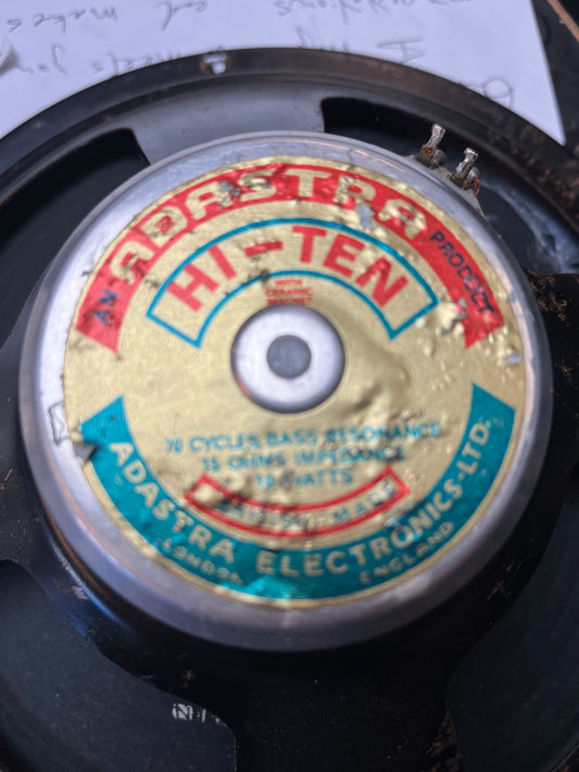 8 Adastra Hi-Ten 10" (Celestion) speakers ('60s)